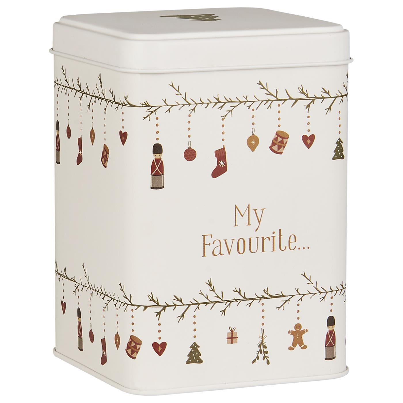 IB Laursen Plechová dóza na cukroví MY NOSTALGIC CHRISTMAS - MY FAVOURITE