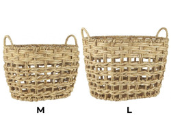 IB Laursen Ručně pletený oválný koš s dvojitým opletem - různé velikosti Velikost: M