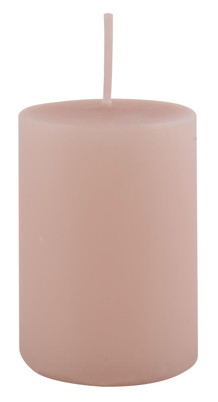 IB Laursen Růžová sloupová svíčka ROSE QUARTZ 6cm