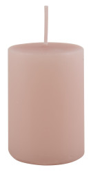 IB Laursen Růžová sloupová svíčka ROSE QUARTZ 6cm