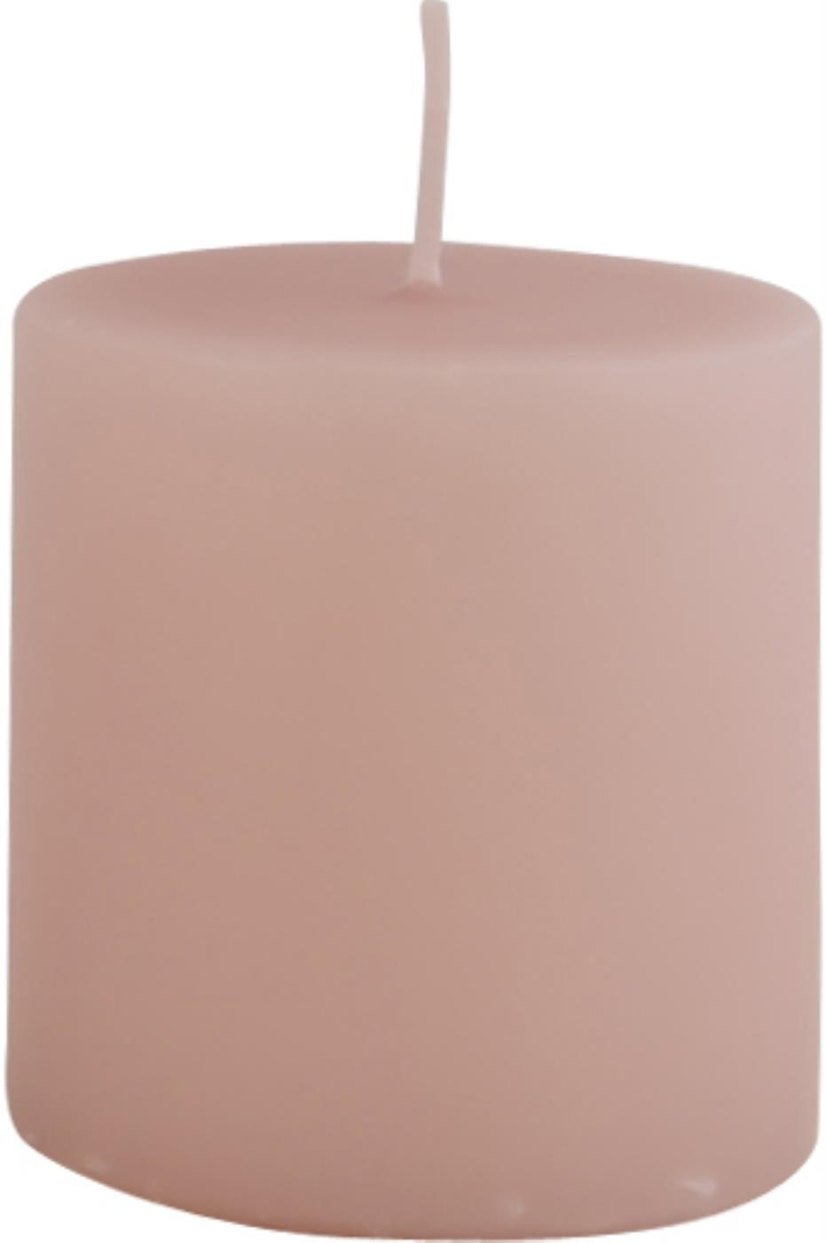 IB Laursen Růžová sloupová svíčka ROSE QUARTZ 7cm