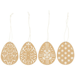 IB Laursen Sada 4 papírových velikonočních vajíček se vzorem