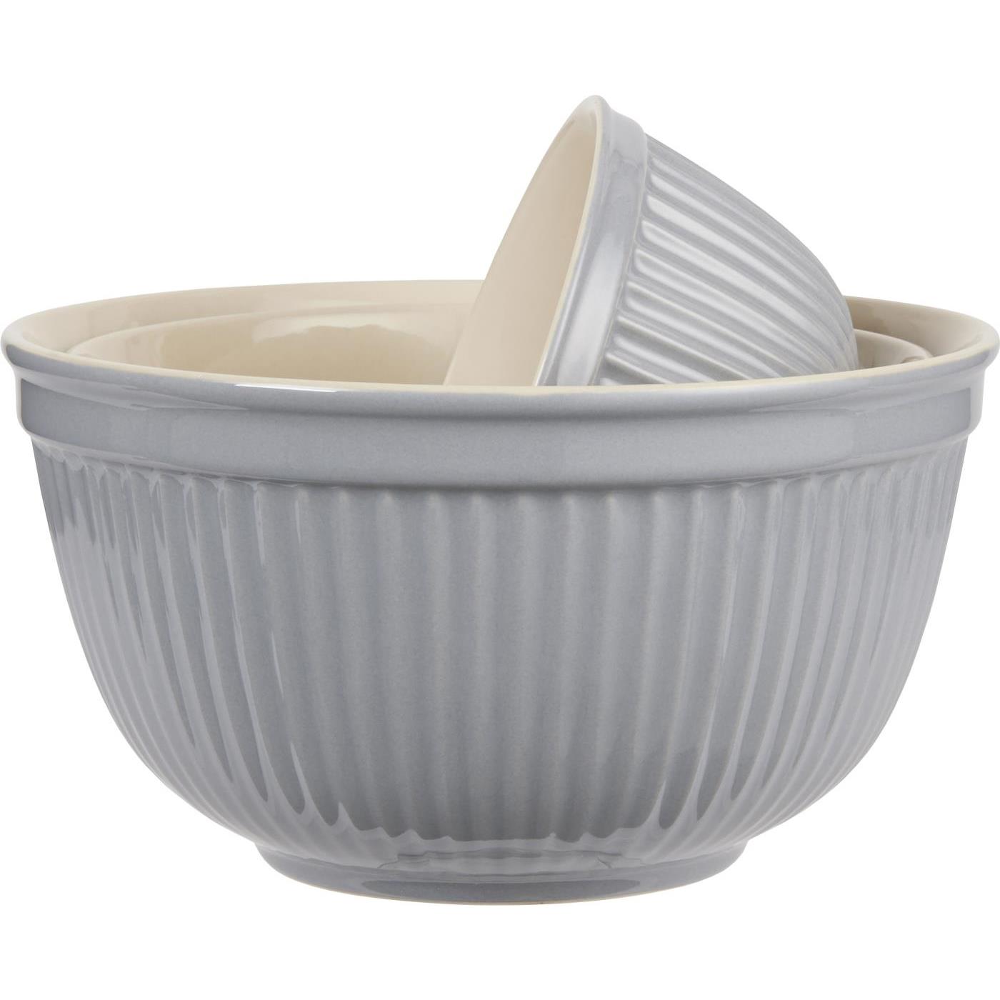 IB Laursen Šedé keramické mísy MYNTE FRENCH GREY, set 3 ks
