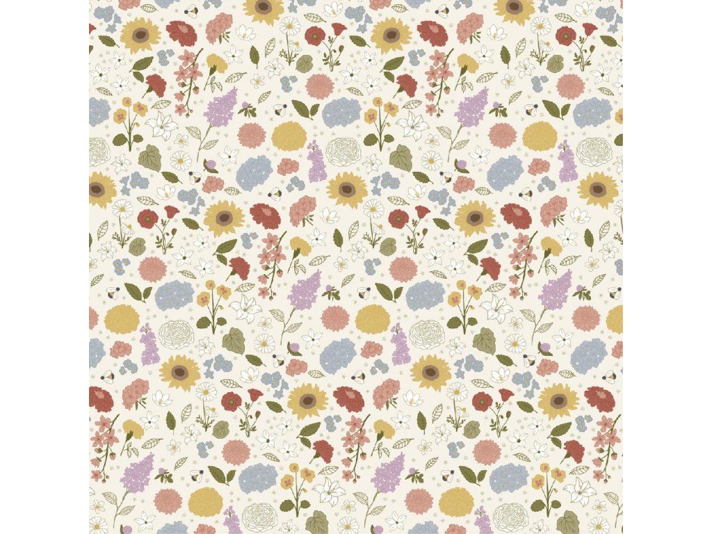 IB Laursen Servírovací ubrousky GRAND MA'S FLOWERS, 50 ks