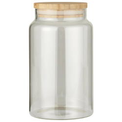 IB Laursen Skleněná dóza na potraviny BAMBOO s bambusovým víkem 1000 ml