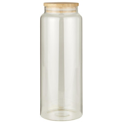 IB Laursen Skleněná dóza na potraviny BAMBOO s bambusovým víkem 1750 ml