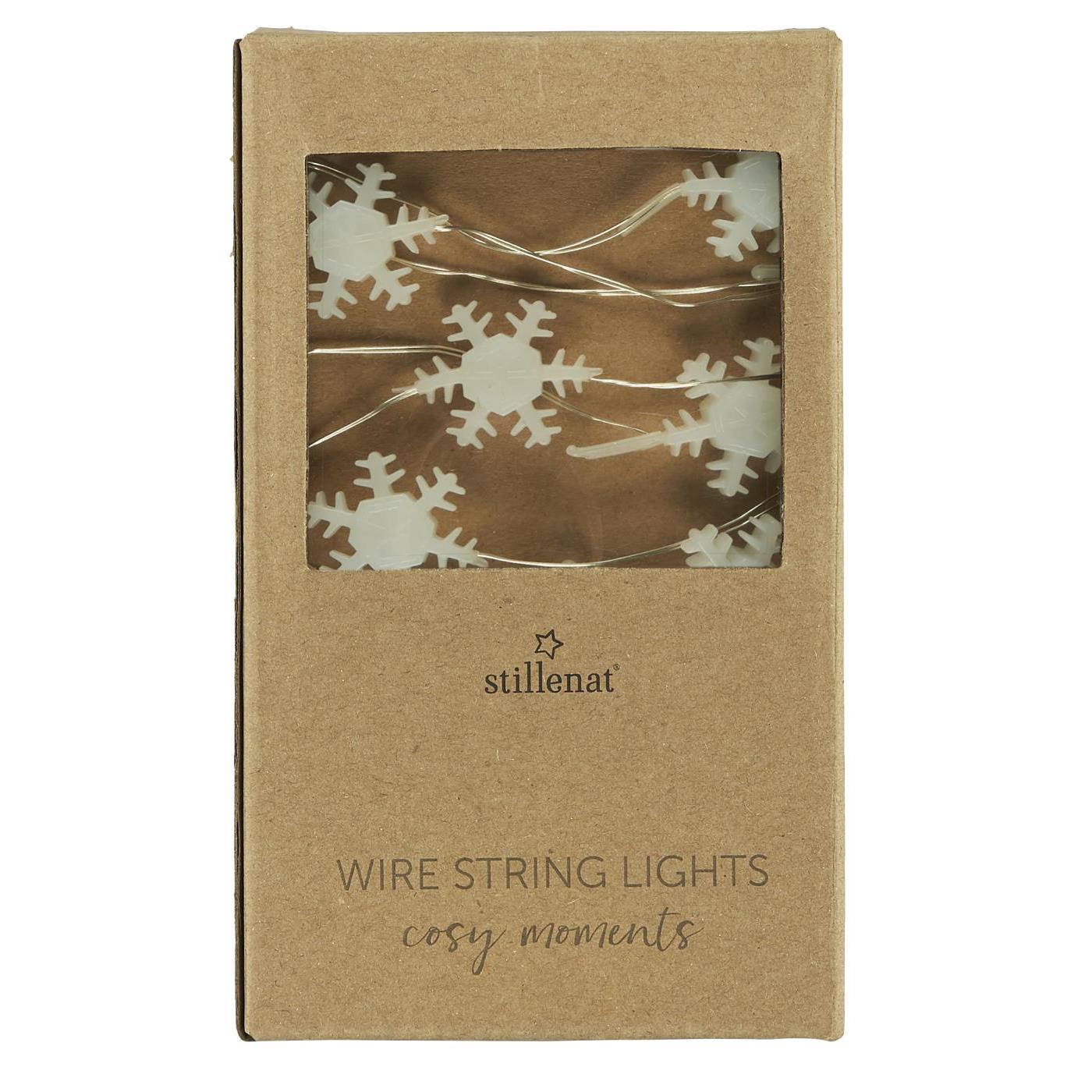 IB Laursen Světelný LED řetěz s 20 vločkami STILLENAT