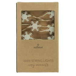 IB Laursen Světelný LED řetěz s 20 vločkami STILLENAT