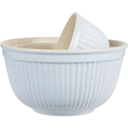 IB Laursen Světle modré keramické mísy MYNTE STILLWATER, set 3 ks