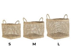 IB Laursen Úložný hranatý koš s uchy - různé velikosti Velikost: S