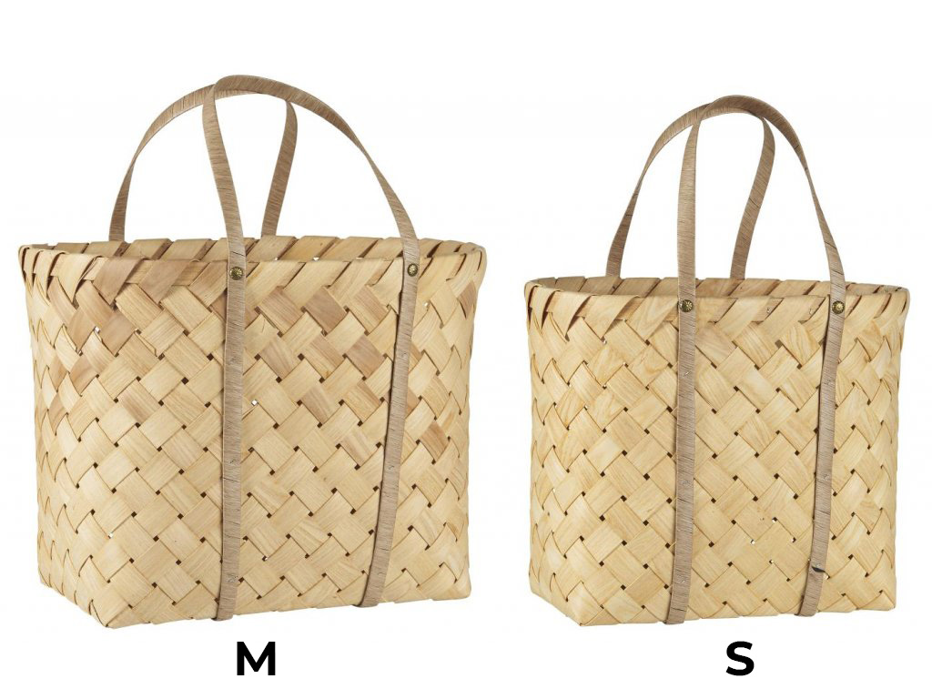 IB Laursen Úložný koš s rukojetí z jasanového dřeva - různé velikosti Velikost: S