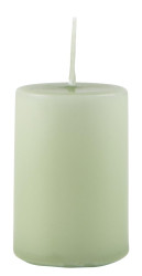 IB Laursen Zelená sloupová svíčka LIGHT GREEN 6cm
