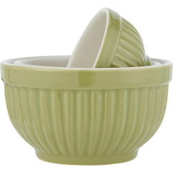 IB Laursen Zelené keramické mini misky MYNTE HERBAL GREEN, set 3 ks