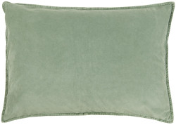 IB Laursen Zelený sametový povlak na polštář MISTY JADE 72x52 cm