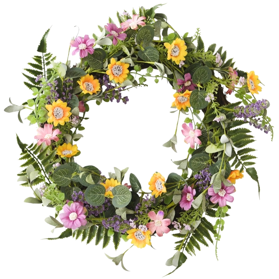 Jarní věnec na dveře SPRING FLORAL Ø45 cm