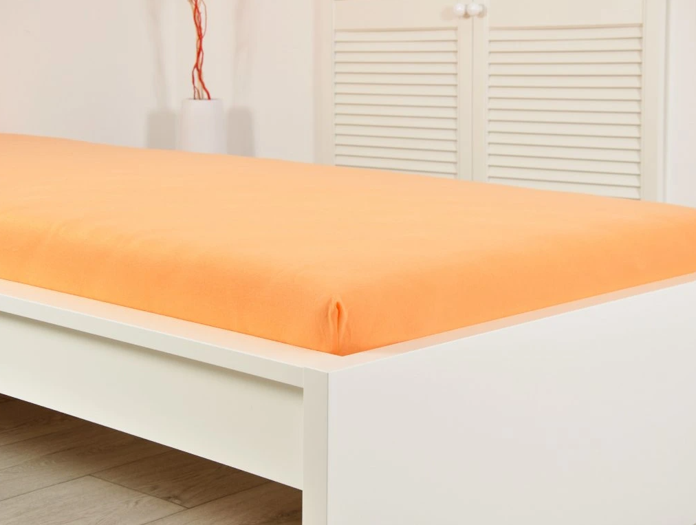 Jersey prostěradlo ALVORA 90x200 cm lososové