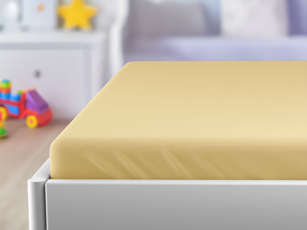 Jersey prostěradlo do dětské postýlky krémová 60 x 120 cm