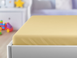 Jersey prostěradlo do dětské postýlky krémová 60 x 120 cm