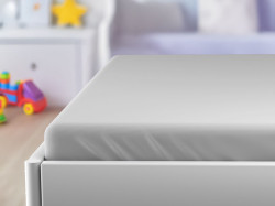 Jersey prostěradlo do dětské postýlky šedé 60 x 120 cm