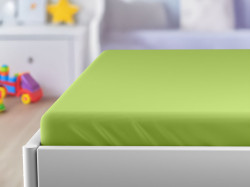 Jersey prostěradlo do dětské postýlky zelené 70 x 140 cm
