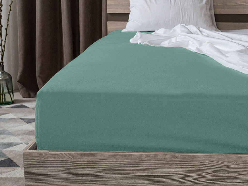Jersey prostěradlo EXCLUSIVE mentolové 200x220 cm, 100% bavlna