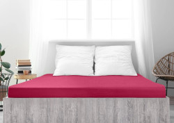 Jersey prostěradlo z mako bavlny LUXORA 180x200 cm vínové