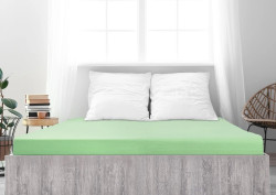 Jersey prostěradlo z mako bavlny LUXORA 90x200 cm světle zelené
