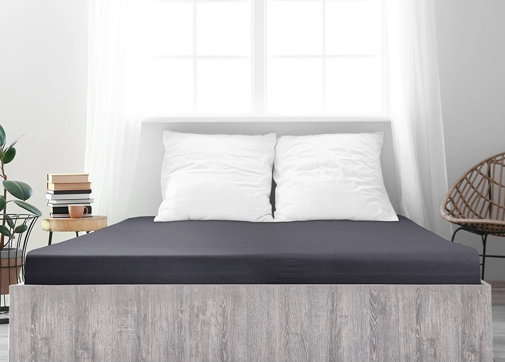 Jersey prostěradlo z mako bavlny LUXORA 90x200 cm tmavě šedé