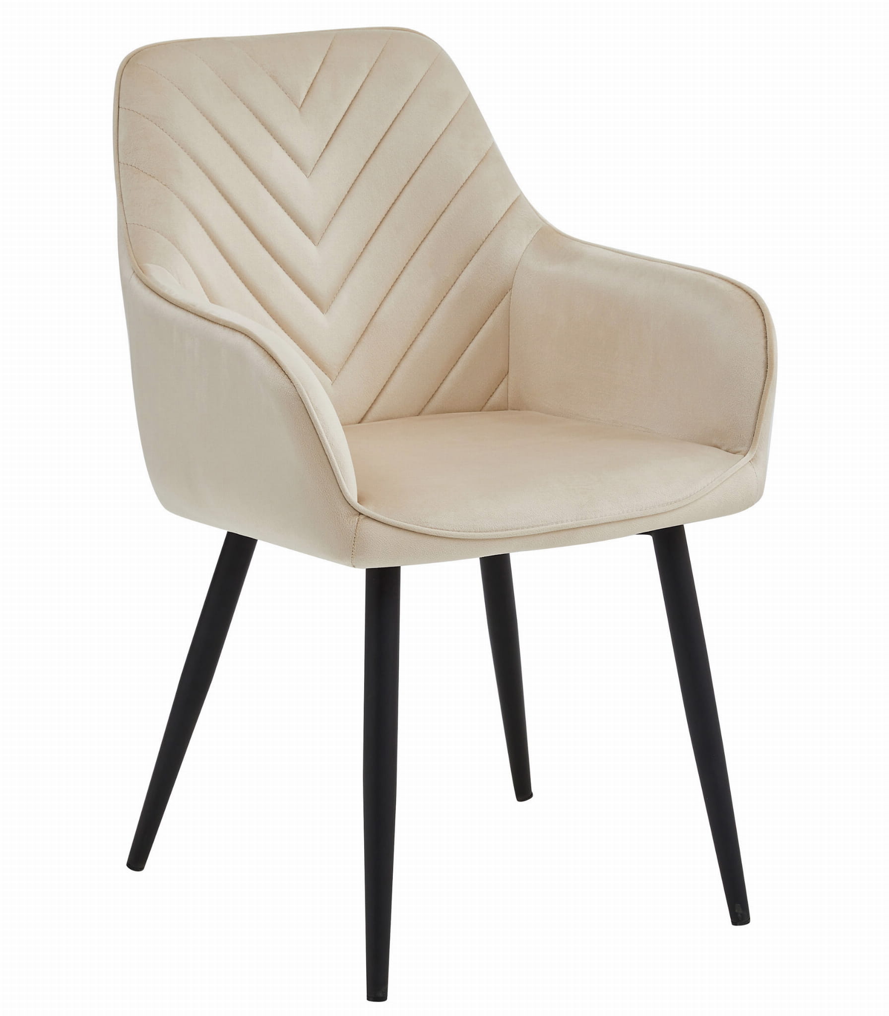 Jídelní křeslo NANA VELVET, krémové