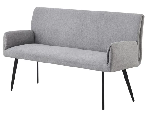 Jídelní lavice s područkami Kassandra, holubí šedá tkanina