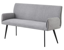 Jídelní lavice s područkami Kassandra, holubí šedá tkanina