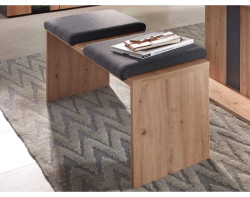 Jídelní lavice s polstrem Memphis, dub artisan/grafit, 165 cm