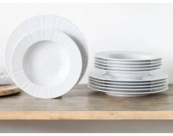 Jídelní servis (12 dílů) Barcelona, bílý