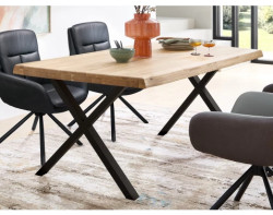 Jídelní stůl z dubového dřeva Chris X, 160x90 cm