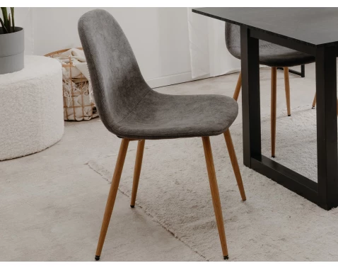 Jídelní židle Alisa, šedá strukturovaná látka