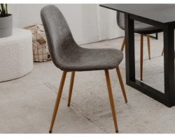 Jídelní židle Alisa, šedá strukturovaná látka