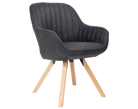 Jídelní židle Chrissy, antracitová vintage látka