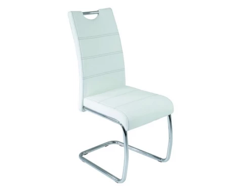 Jídelní židle Flora, bílá ekokůže