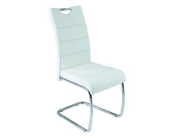 Jídelní židle Flora, bílá ekokůže