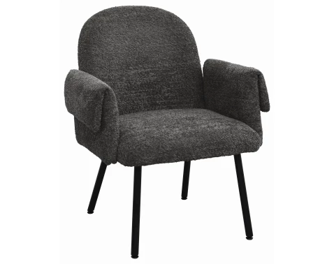 Jídelní židle Izabel, tmavě šedá strukturovaná látka