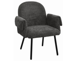 Jídelní židle Izabel, tmavě šedá strukturovaná látka