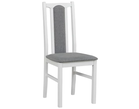 Jídelní židle Kolga, bílá/šedá látka