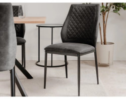 Jídelní židle Lille, antracitová vintage optika kůže