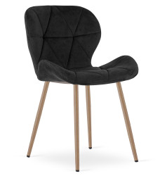 Jídelní židle MANGO VELVET, černá