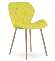 Jídelní židle MANGO VELVET, žlutá