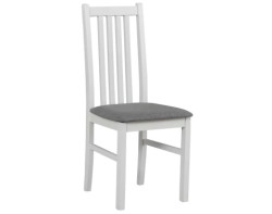 Jídelní židle Ontika, bílá/šedá látka