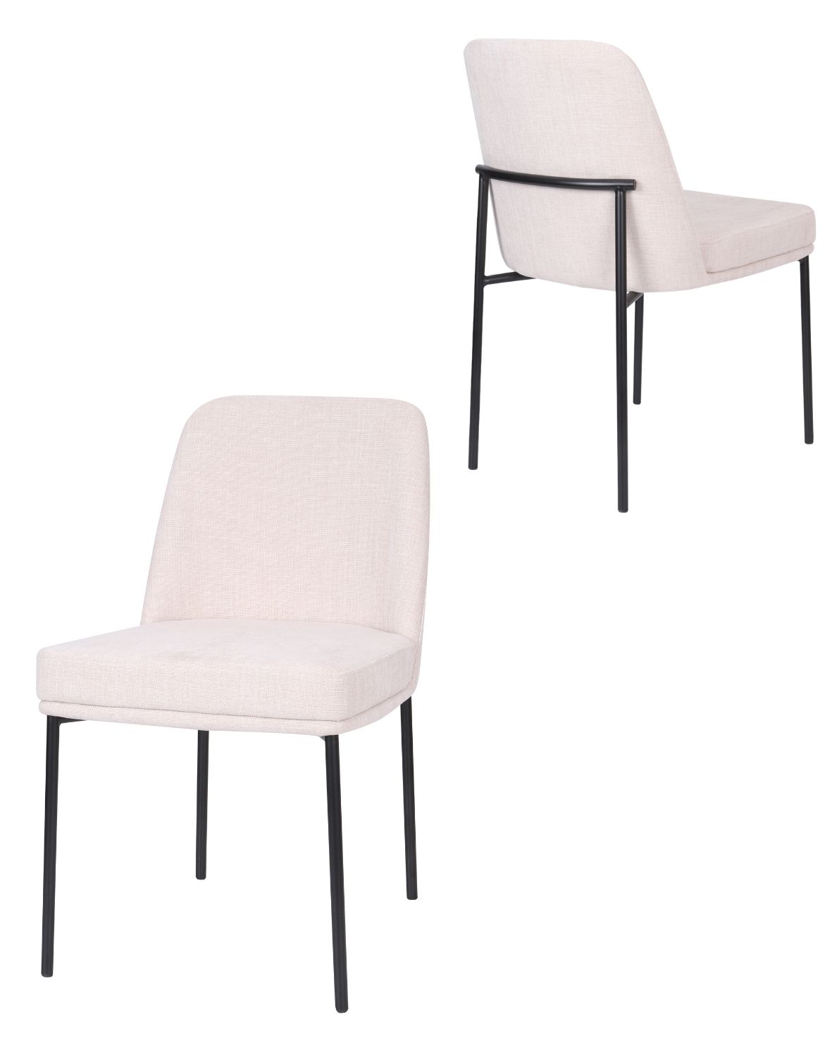 Jídelní židle Zafiro Black, béžová (S2440)