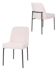 Jídelní židle Zafiro Black, béžová (S2440)