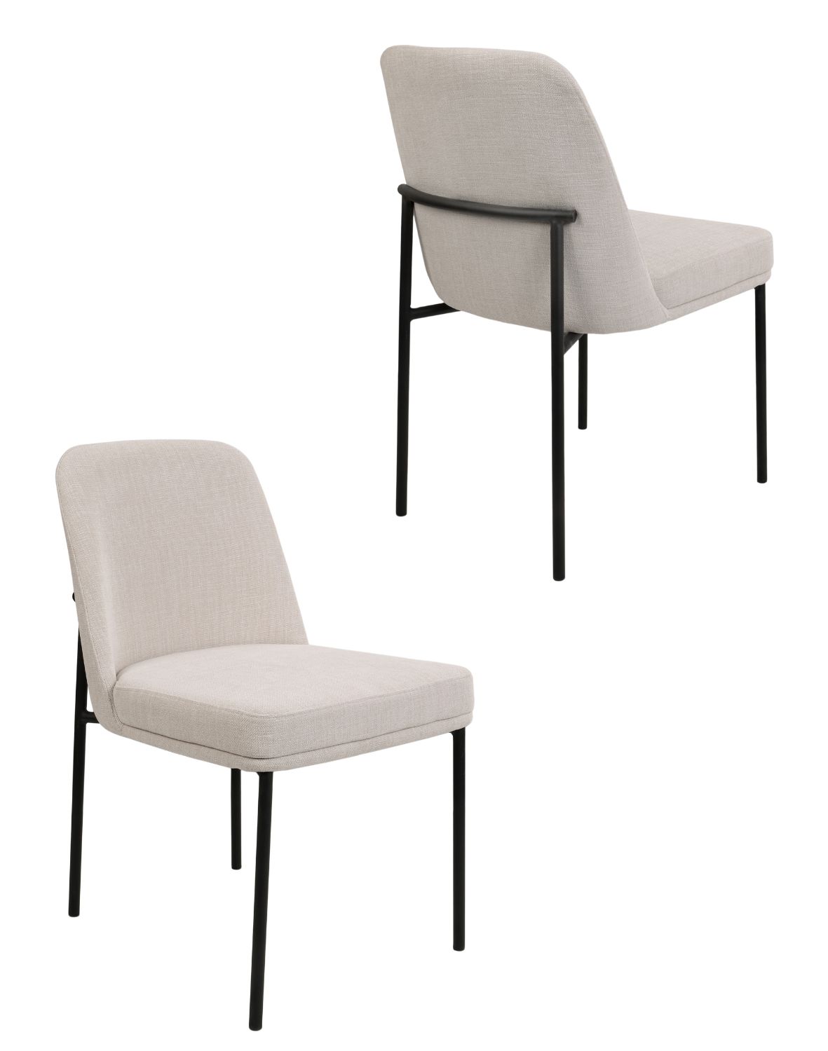 Jídelní židle Zafiro Black, béžová (S2440)