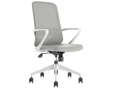Kancelářská židle s područkami Makarea, světle šedá